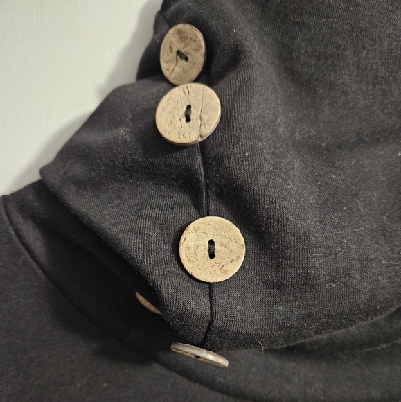 levaca Womens Long Sleeve Cowl Neck Button Tunic Top - Picture 5 of 6